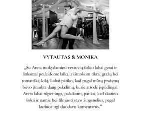Vestuvinio šokio pamokos Klaipėdoje bei nuotoliu / Areta Gasiūnė / Darbų pavyzdys ID 3713453