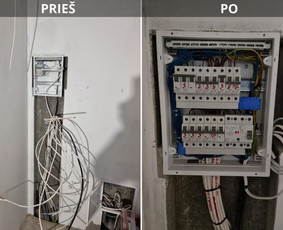 Elektros skydo surinkimas/pajungimas/atnaujinimas/ gedimų šalinimas