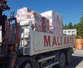 Negabaritinių krovinių gabenimas - Keturašio savivarčio su kranu ir greiferiniu kaušu paslaukos - 3