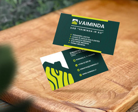 Vaiminda vizitinių maketavimas.