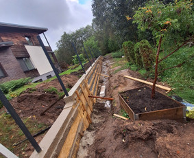 Atraminės sienelės - Pamatų betonavimas - 2