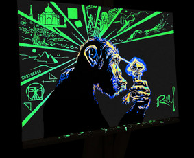 Tapyba ant drobės - Paveikslai pagal užsakymą / Modernus Menas / Šviečia Naktyje - 2