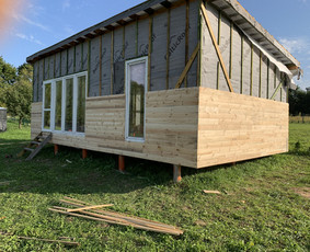 Sodo, mediniai nameliai - Visi statybos darbai, nuo pamatų iki rakto. - 4