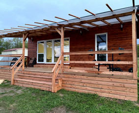 Sodo, mediniai nameliai - Visi statybos darbai, nuo pamatų iki rakto. - 3