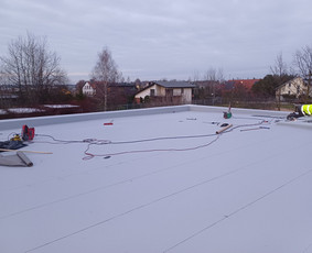 Plokščių ir šlaitinių stogų dengimas Pvc danga / Dinas / Darbų pavyzdys ID 3739545
