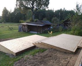 Siulom savo paslaugas terasu darymas rąstinių namų surinkima / Evaldas Vyšniauskas / Darbų pavyzdys ID 3740969