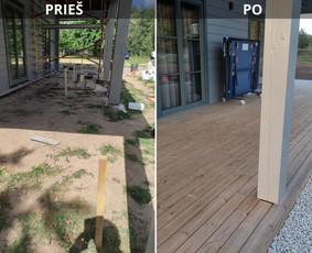Siulom savo paslaugas terasu darymas rąstinių namų surinkima / Evaldas Vyšniauskas / Darbų pavyzdys ID 3741615