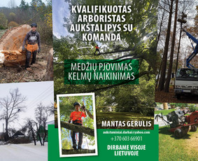 Arboristo paslaugos. Medžių pjovimas, kelmų naikinimas - Tradiciniai amatai - 1 Tradiciniai amatai - Arboristo paslaugos. Medžių pjovimas, kelmų naikinimas - 1
