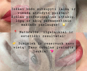 Ilgalaikis makiažas – tobulas grožis be pastangų! - Permanentinis makiažas - 1 Permanentinis makiažas - Ilgalaikis makiažas – tobulas grožis be pastangų! - 1