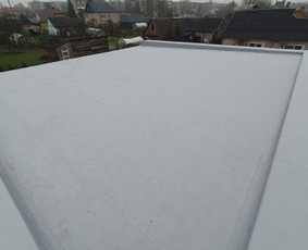 Plokščių Stogų Dengimas Pvc, Epdm ir bitumine Danga / Tvirti stogai / Darbų pavyzdys ID 3753287