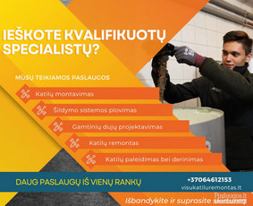 Dujų įvedimas, pajungimas ir sistemos įrengimas / MB Ronali / Darbų pavyzdys ID 3754219