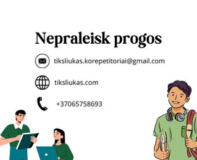 Korepetitoriai nuotoliu arba gyvai Kaune! - Matematikos mokymas grupėje - 2 Matematikos mokymas grupėje - Korepetitoriai nuotoliu arba gyvai Kaune! - 2