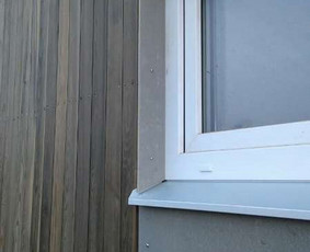 Ventiliuojamų fasadų įrengimas ir šiltinimas - Fasado apdaila plokštėmis - 1 Fasado apdaila plokštėmis - Ventiliuojamų fasadų įrengimas ir šiltinimas - 1
