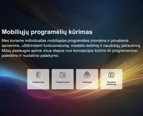 Mobiliųjų aplikacijų kūrimas - Mobiliųjų aplikacijų / Interneto svetainių kūrimas - 1