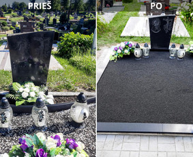 Paminklai,antkapiai,akmens plokštės. Kapų įrengimas. / M.M PAMINKLAI / Darbų pavyzdys ID 3767553
