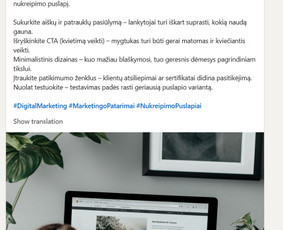 Tekstai / Soc. tinklų įrašai / Pranešimai žiniasklaidai / Kita Koja MB / Darbų pavyzdys ID 3768071