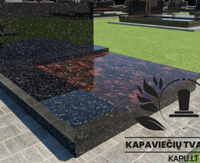 Kapaviečių dengimas plokštėmis, paminklų gamyba, Paminklai, kapų dekoravimas skaldele, granitinių tri nkelių dangos įrengimas ir kiti kapaviečių tvarkymo bei įrengimo darbai www.kapu.lt +37065688083