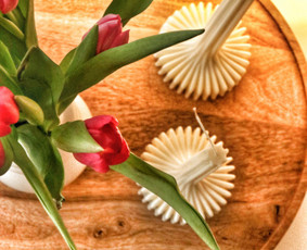 Bičių, sojų ir kokoso žvakių gamyba. Dirbiniai iš gipso ir b / LUNAVI CANDLES & CERAMIC STUDIO / Darbų pavyzdys ID 3774455