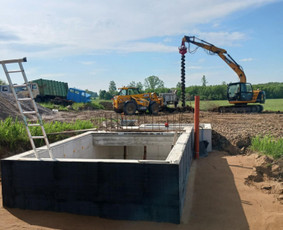 Pamatai, Cfa poliai, atraminės sienelės Klaipėdos raj. - Gręžtiniai (poliniai) pamatai - 1 Gręžtiniai (poliniai) pamatai - Pamatai, Cfa poliai, atraminės sienelės Klaipėdos raj. - 1