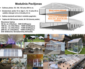 Palapinės, baldai, garsas, šviesos ir kita įranga renginams - Šventinės įrangos nuoma - 1 Šventinės įrangos nuoma - Palapinės, baldai, garsas, šviesos ir kita įranga renginams - 1