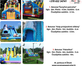Palapinių nuoma Šviečiančių raidžių nuoma Batutų nuoma / Pramogų Patruliai / Darbų pavyzdys ID 3778405