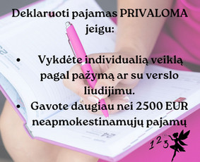 Individualios veiklos konsultacijos/seminarai/deklaracijos - Paslaugos verslui - 2 Paslaugos verslui - Individualios veiklos konsultacijos/seminarai/deklaracijos - 2
