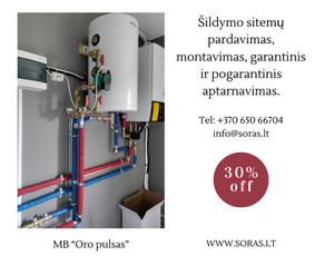 Šildymo katilų montavimas, remontas - Šilumos siurblių montavimas - 1 Šilumos siurblių montavimas - Šildymo katilų montavimas, remontas - 1