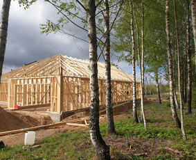 Statybos darbai - Karkasiniai namai. Namo karkaso gamyba ir statyba. - 2