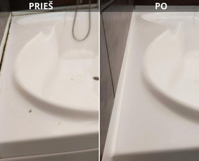 Ant viršaus, buvo klijuota balta izoliacinė juosta.
Ją nuėmus ,reikėjo pašalinti klijus likusius nuo juostos ,ir drėgna ,su gribeliu buvusi silikona.Užtepiau nauja silikoną.