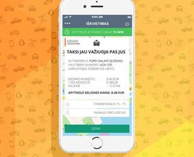 Daugia-funkcinė taksi užsakimo programėlė (Android ir ios platformom). Taksi užsakymas, gps vietos nustatymas, vairuotojos sekimas, vertinimas.