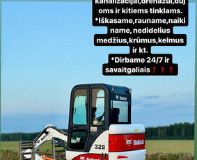 Mini ekskavatoriaus nuoma su operatorium - Žemės frezavimas - 1 Žemės frezavimas - Mini ekskavatoriaus nuoma su operatorium - 1