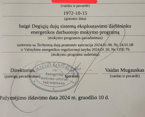Dujų Skaitiklio Perkėlimas Dujinių Viryklių Prijungimas / DUJ̌Ų VIRYKLIŲ PAJUNGIMAS / Darbų pavyzdys ID 3791232