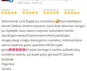 Muzikantai, atlikėjai, vedėjas / Aleksandras La & Rugilė / Darbų pavyzdys ID 3793090