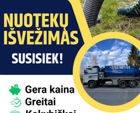 Nuotekų išvežimas, hidrodinaminės paslaugos - Nuotekų išvežimas - 1 Nuotekų išvežimas - Nuotekų išvežimas, hidrodinaminės paslaugos - 1