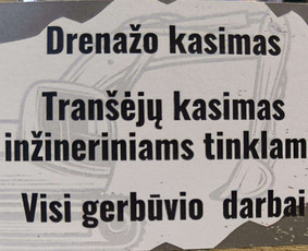 Mini ekskavatoriaus paslaugos 5 t. 7t. / Žemaitis kasa / Darbų pavyzdys ID 3794140