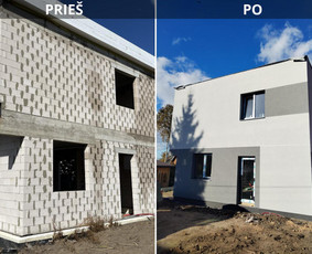Fasadų šiltinimo ir apdailos darbai / Fasadų Šiltinimas / Darbų pavyzdys ID 3796696