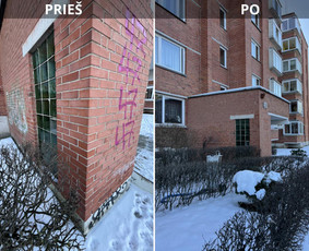 Spec. valymas: grafičių, fasado, sniego ir kt. / Profesionalus paviršių valymas. / Darbų pavyzdys ID 3797210