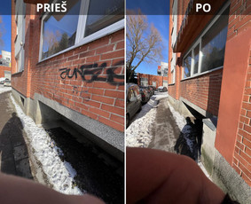 Spec. valymas: grafičių, fasado, sniego ir kt. / Profesionalus paviršių valymas. / Darbų pavyzdys ID 3797246