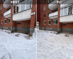 Spec. valymas: grafičių, fasado, sniego ir kt. / Profesionalus paviršių valymas. / Darbų pavyzdys ID 3797266