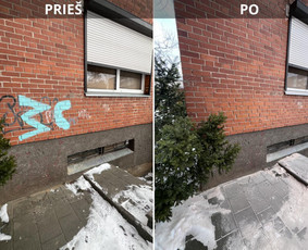 Spec. valymas: grafičių, fasado, sniego ir kt. / Profesionalus paviršių valymas. / Darbų pavyzdys ID 3797332