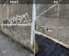 Spec. valymas: grafičių, fasado, sniego ir kt. / Profesionalus paviršių valymas. / Darbų pavyzdys ID 3797438