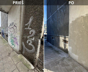 Spec. valymas: grafičių, fasado, sniego ir kt. / Profesionalus paviršių valymas. / Darbų pavyzdys ID 3797456