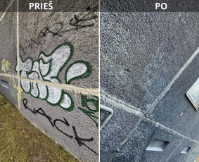 Spec. valymas: grafičių, fasado, sniego ir kt. / Profesionalus paviršių valymas. / Darbų pavyzdys ID 3797478