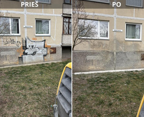 Spec. valymas: grafičių, fasado, sniego ir kt. / Profesionalus paviršių valymas. / Darbų pavyzdys ID 3797480