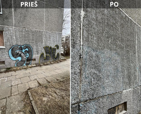 Spec. valymas: grafičių, fasado, sniego ir kt. / Profesionalus paviršių valymas. / Darbų pavyzdys ID 3797598