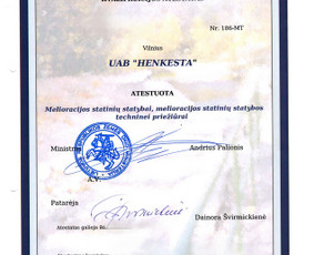 Melioracijos, inžinerinių tinklų įrengimas valymo įrenginiai / UAB Henkesta / Darbų pavyzdys ID 3799230