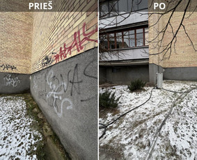 Spec. valymas: grafičių, fasado, sniego ir kt. / Profesionalus paviršių valymas. / Darbų pavyzdys ID 3801366