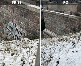 Spec. valymas: grafičių, fasado, sniego ir kt. / Profesionalus paviršių valymas. / Darbų pavyzdys ID 3801376