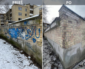 Spec. valymas: grafičių, fasado, sniego ir kt. / Profesionalus paviršių valymas. / Darbų pavyzdys ID 3801446