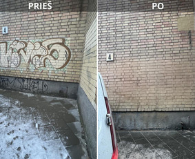 Spec. valymas: grafičių, fasado, sniego ir kt. / Profesionalus paviršių valymas. / Darbų pavyzdys ID 3801448